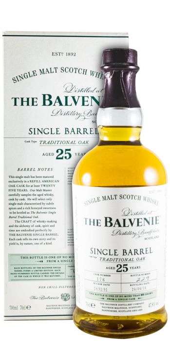 Balvenie 25 anos Single Barrel Traditional oak