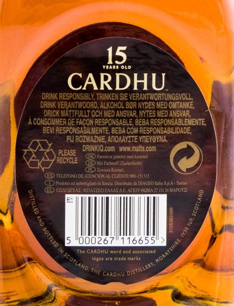 Cardhu 15 years