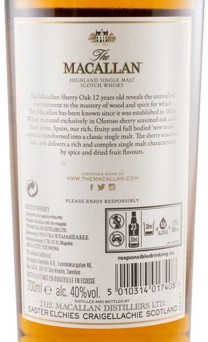 Macallan Sherry Cask 12 years