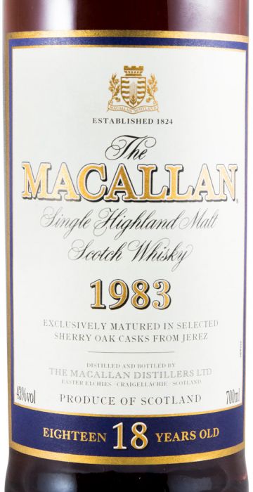 1983 Macallan Sherry Cask 18 anos