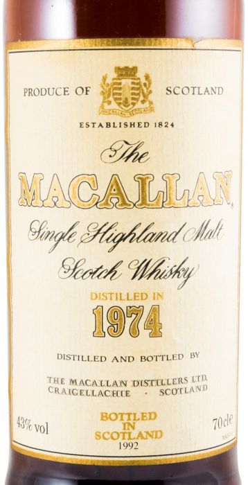 1974 Macallan 18 years Sherry Cask (bottled in 1992)