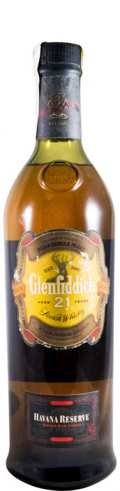 Glenfiddich Havana Reserva Rum Cask Finish 21 anos (garrafa antiga)