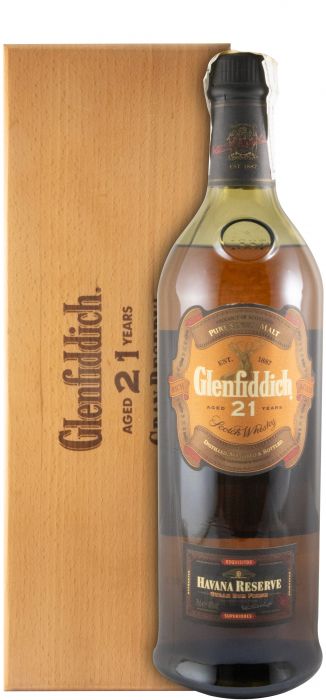 Glenfiddich Havana Reserva Rum Cask Finish 21 anos (garrafa antiga)