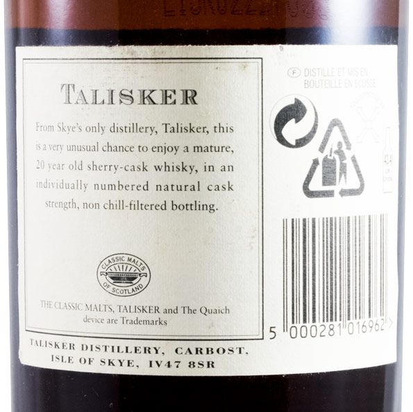 1985 Talisker 20 years (bottle n.º4805)