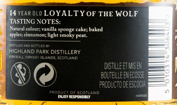 Highland Park Loyalty of The Wolf 14 anos 1L
