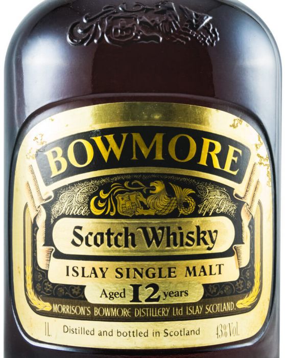 Bowmore 12 anos 1L (garrafa antiga)