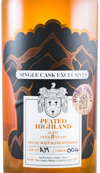Creative Whisky Co Single Cask Exclusives Peated Highland 8 anos Port Finish