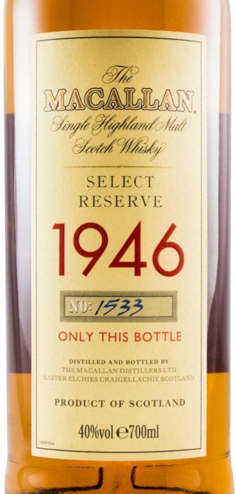 1946 Macallan Select Reserve 52 years