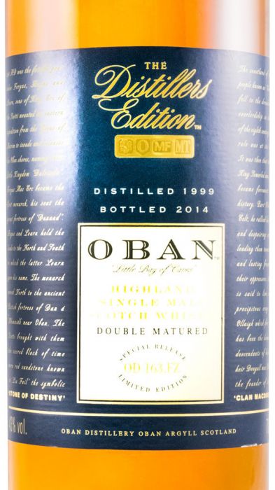 1999 Oban Double Matured (engarrafado em 2014)