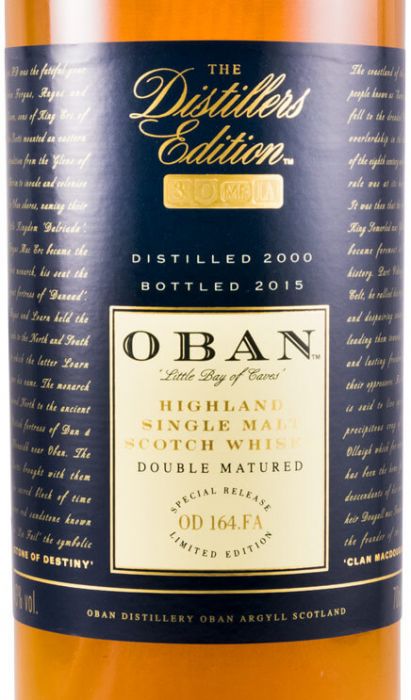 2000 Oban Montilla Fino Cask Distillers Edition (engarrafado em 2015)