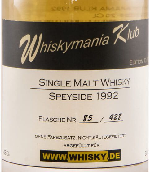 1992 Whiskymania Klub Speyside 20cl