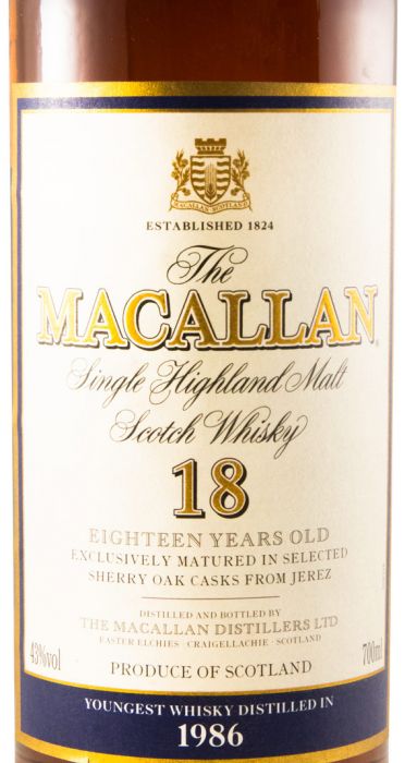 1986 Macallan 18 years