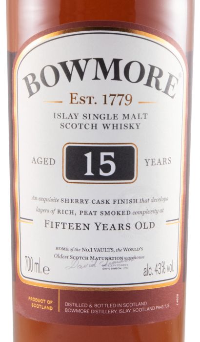 Bowmore Sherry Cask Finish 15 anos