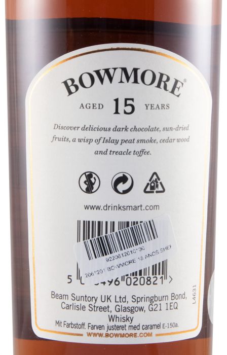 Bowmore Sherry Cask Finish 15 anos