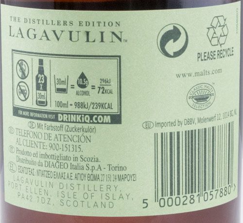 2003 Lagavulin Distillers Edition (engarrafado em 2019)