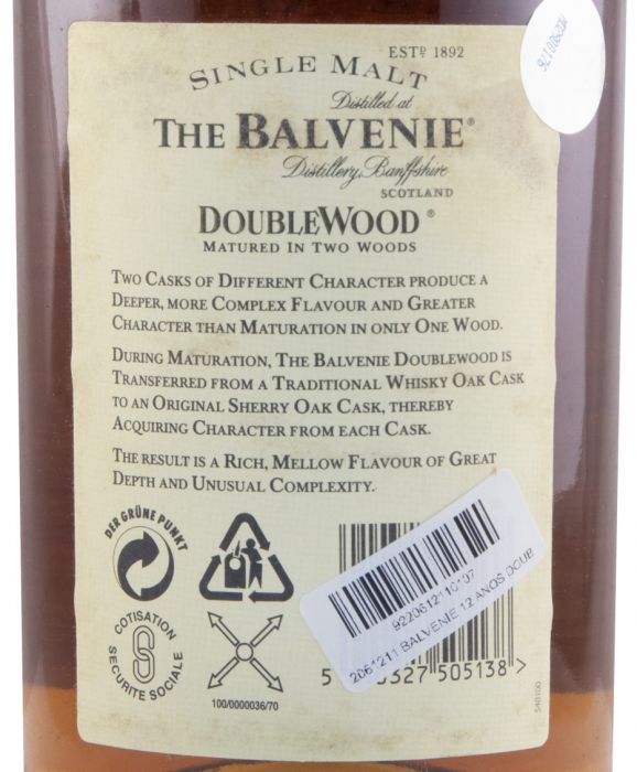 Balvenie Doublewood 12 years 43%