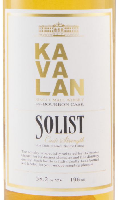 Kavalan Solist ex-Bourbon Cask Single Malt 58.2% 19.6cl