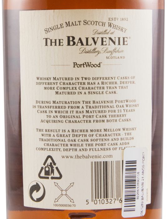 Balvenie Portwood 21 anos 43% (caixa redonda)