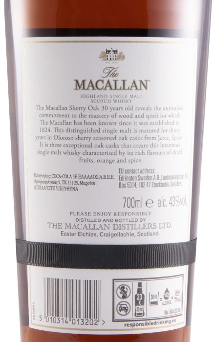 Macallan Sherry Oak 30 anos