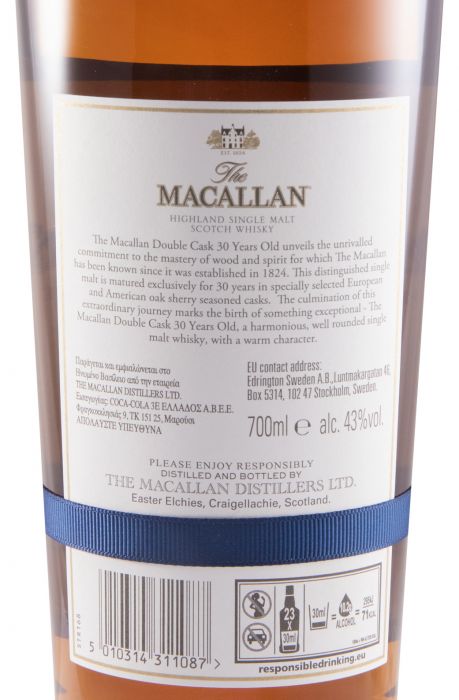 Macallan Double Cask 30 anos (engarrafado em 2021)