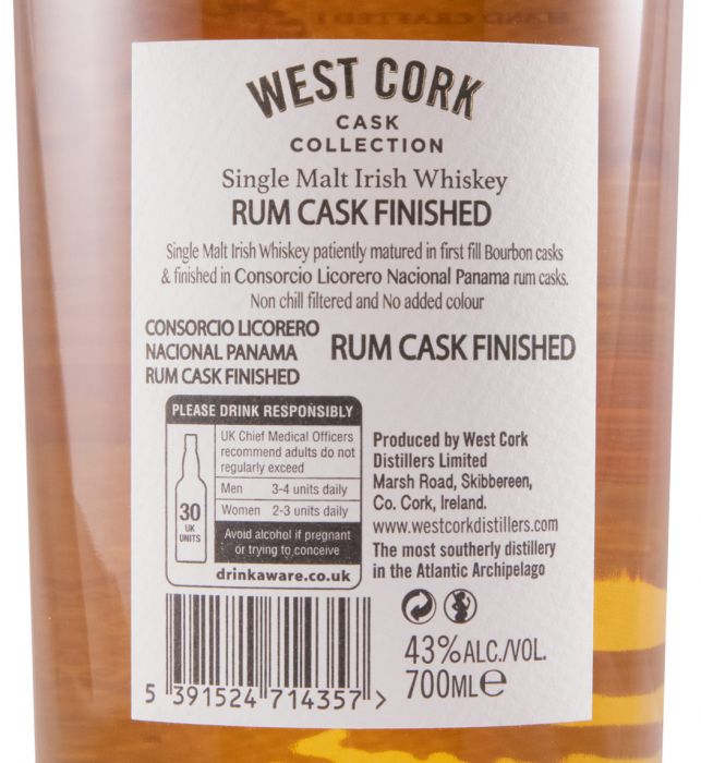 West Cork Rum Cask Finished Single Malt