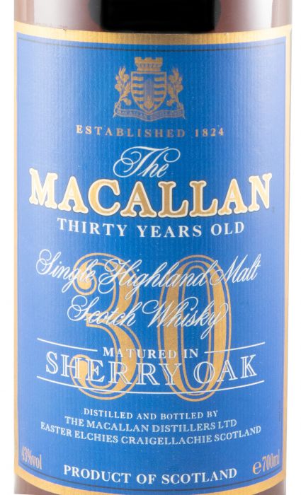 Macallan Sherry Oak 30 anos (rótulo azul)