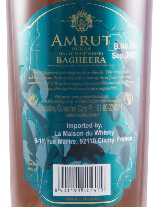 Amrut Bagheera Sherry Cask Finish w/2 Glasses