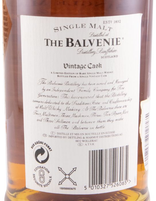 1967 Balvenie Vintage Cask 9913 (garrafa n.º 52)