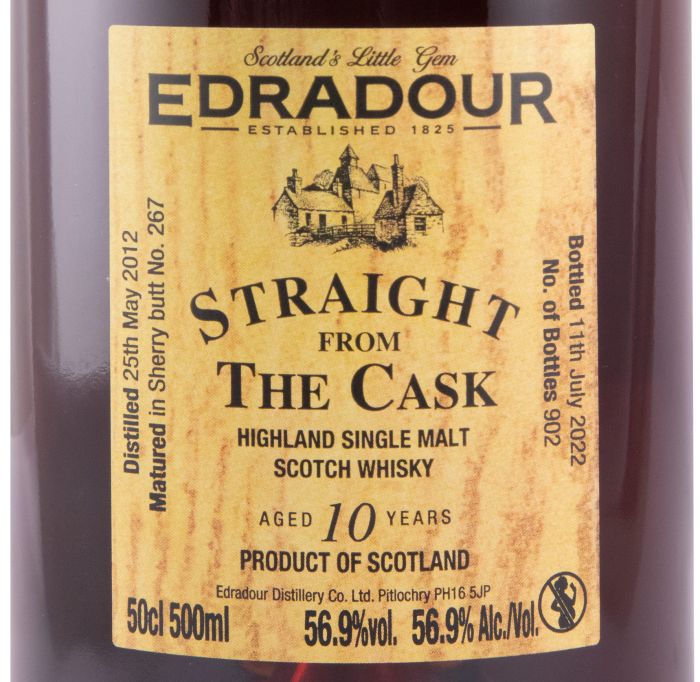 Edradour Straight From The Cask Sherry Butt 10 anos (destilado em 2012) 50cl