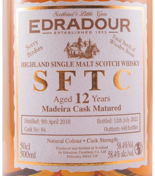 Edradour Straight From The Cask Madeira Cask 12 anos (destilado em 2010) 50cl