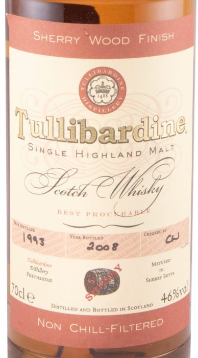 1993 Tullibardine Sherry Wood (engarrafado em 2008)