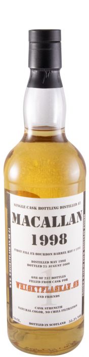 1998 Macallan Whiskyflaskan Cask Strenght (engarrafado em 2009)