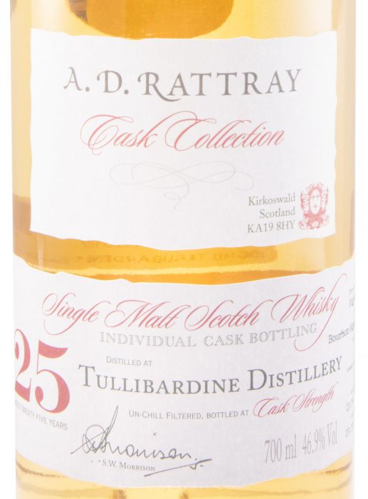 1991 A.D. Rattray Cask Colletion Tullibardine Cask Strength 25 anos