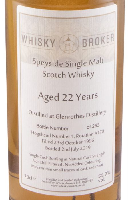 1996 Whisky Broker Glenrothes 22 anos