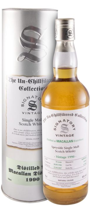 1990 Signatory Vintage Macallan Cask 16305 The Un-Chillfiltered Collection 16 years (bottled in 2007)