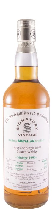 1990 Signatory Vintage Macallan Cask 16306 The Un-Chillfiltered Collection 16 years (bottled in 2007)