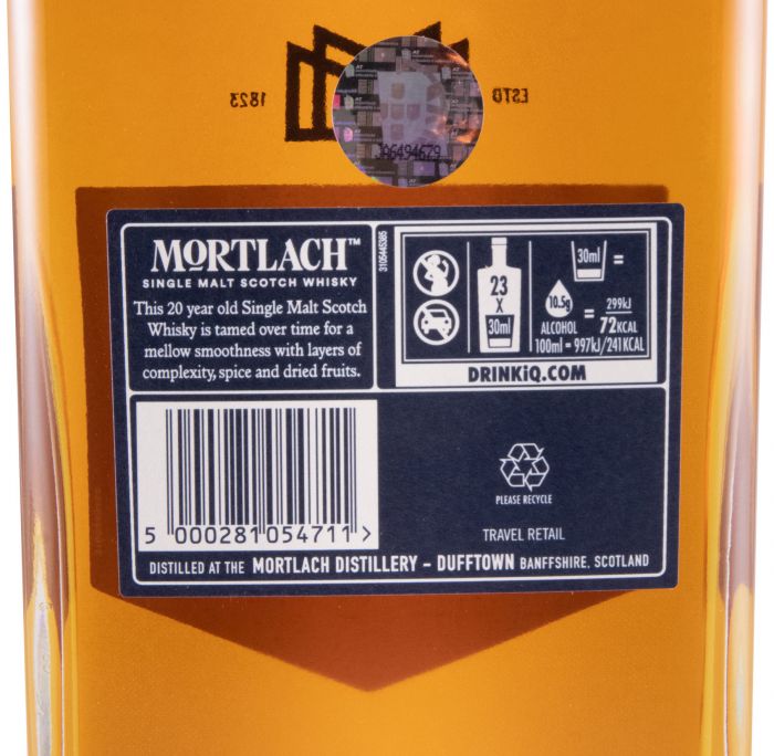 Mortlach Cowie's Blue Seal 20 anos