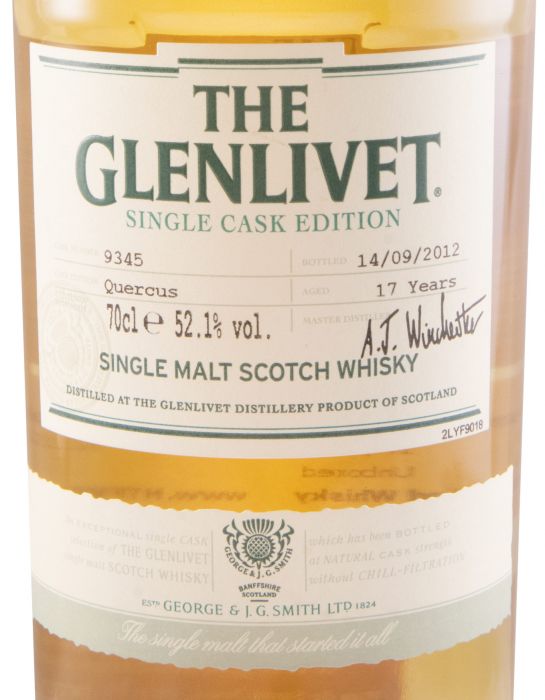 Glenlivet Single Cask Edition Cask 9345 17 anos 52.1% (engarrafado em 2012)