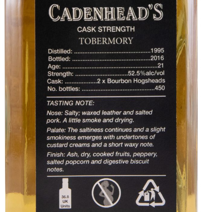 Cadenhead's Tobermory Small Batch 21 anos