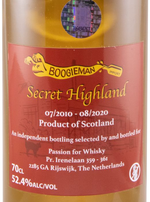 Secret Highland Special Bottling 2010-2020 10 years