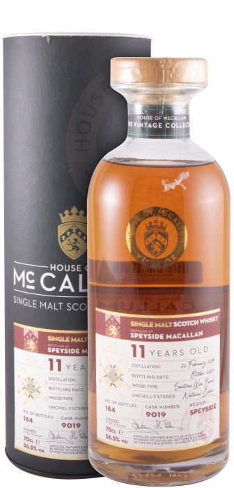 2009 House of McCallum Macallan Cask 9019 11 anos