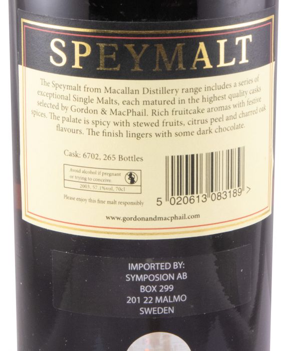 2003 Gordon & Macphail Macallan Speymalt (engarrafado em 2021)