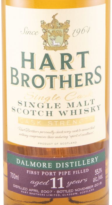 2007 Hart Brothers Dalmore First Port Pipe Filled Cask Strength 11 anos