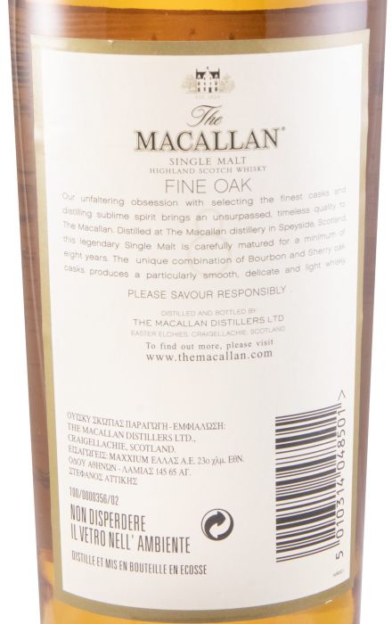 Macallan Fine Oak 8 anos (garrafa antiga)