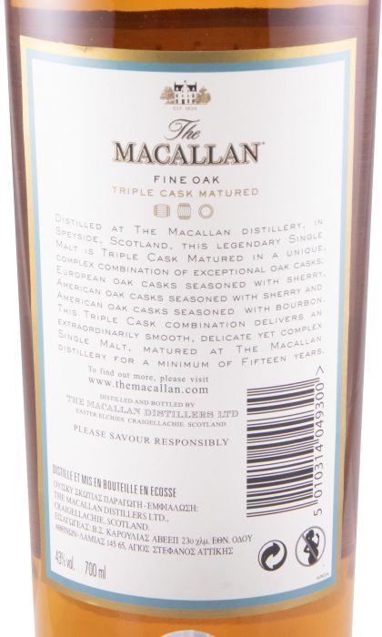 Macallan Fine Oak Triple Cask 15 years (old bottle)
