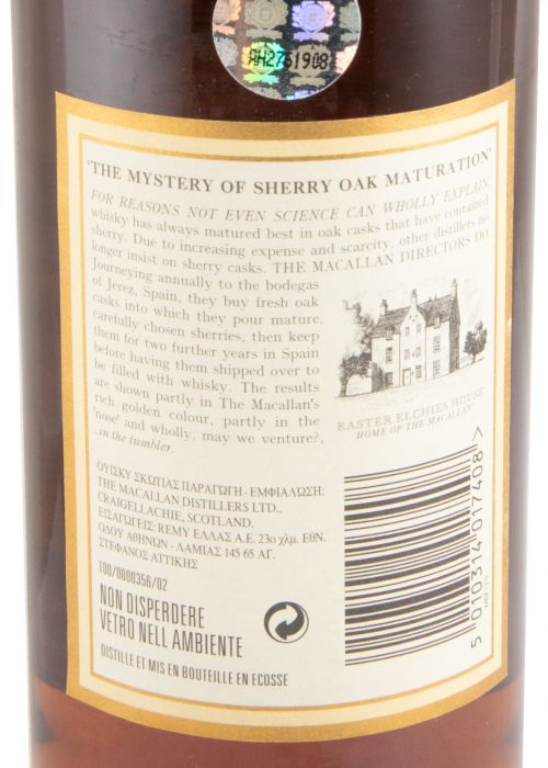 Macallan Sherry Oak Cask 12 anos (garrafa antiga)