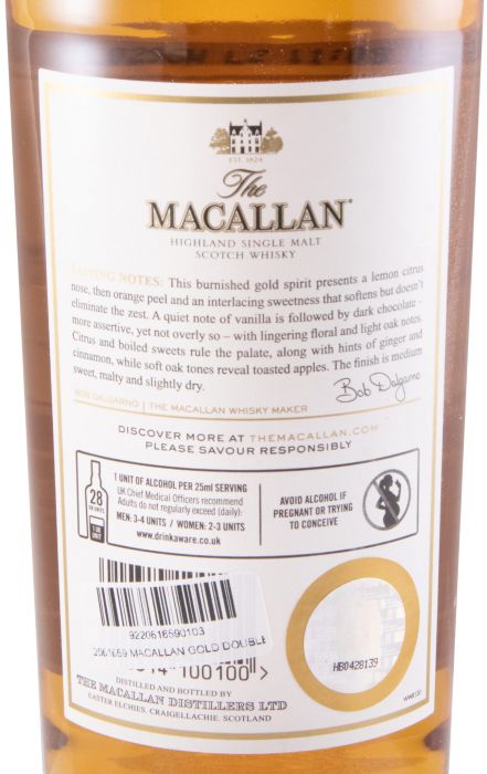 Macallan Gold Double Cask (garrafa antiga em caixa branca)