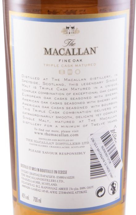 Macallan Fine Oak Triple Cask 12 years (white & blue label)