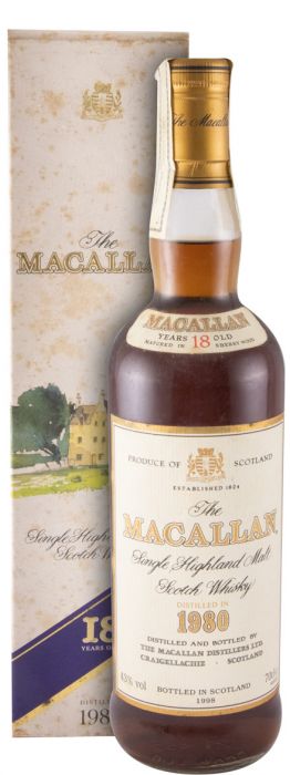1980 Macallan Sherry Oak 18 anos