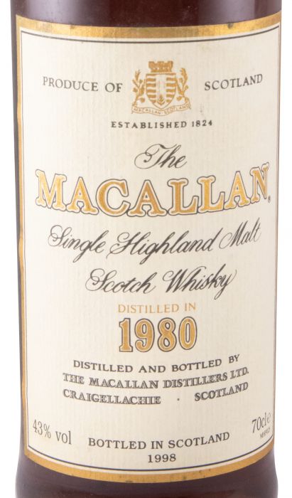 1980 Macallan Sherry Oak 18 anos